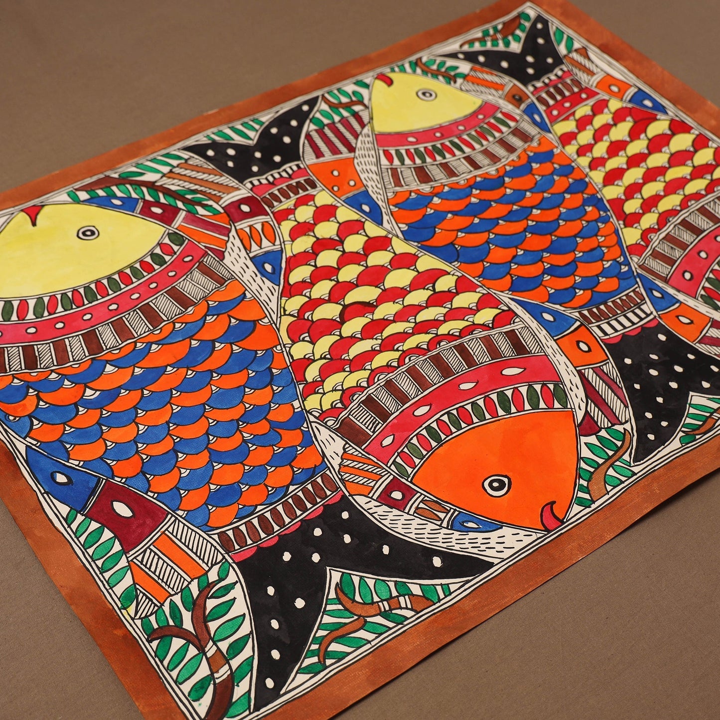 Handpainted madhubani painting by hira devi (29 x 22 in) 15