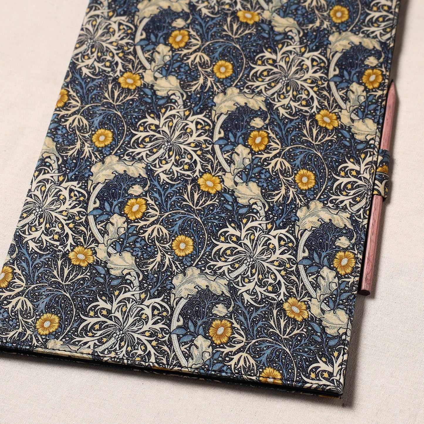 Multicolor Floral Printed Handcrafted File Folder with Pencil