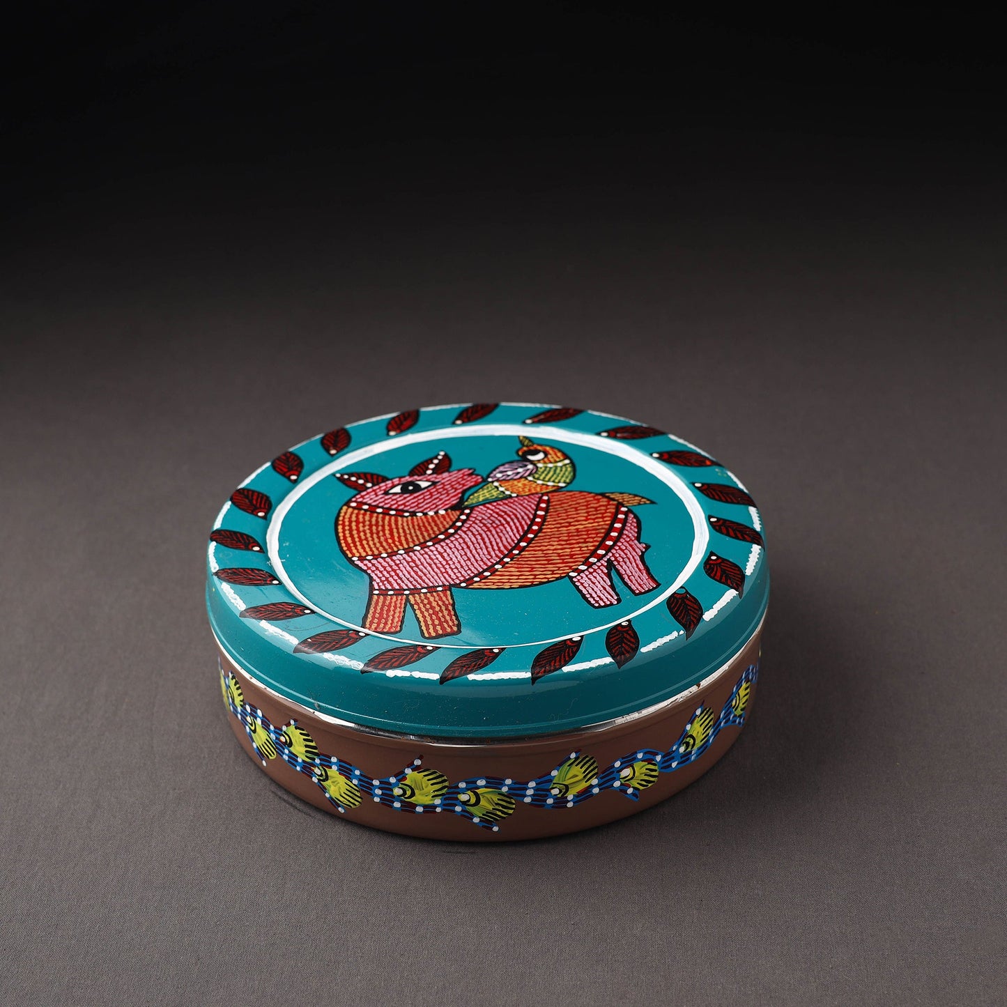 Gond Handpainted Stainless Steel Casserole