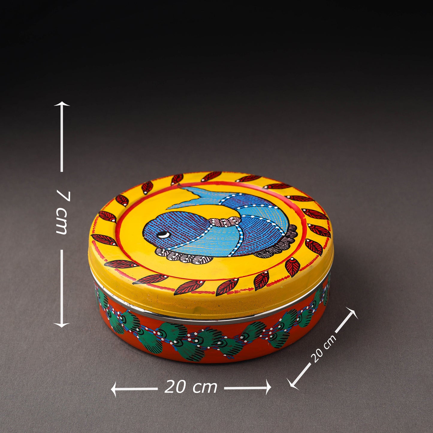 Gond Handpainted Stainless Steel Casserole