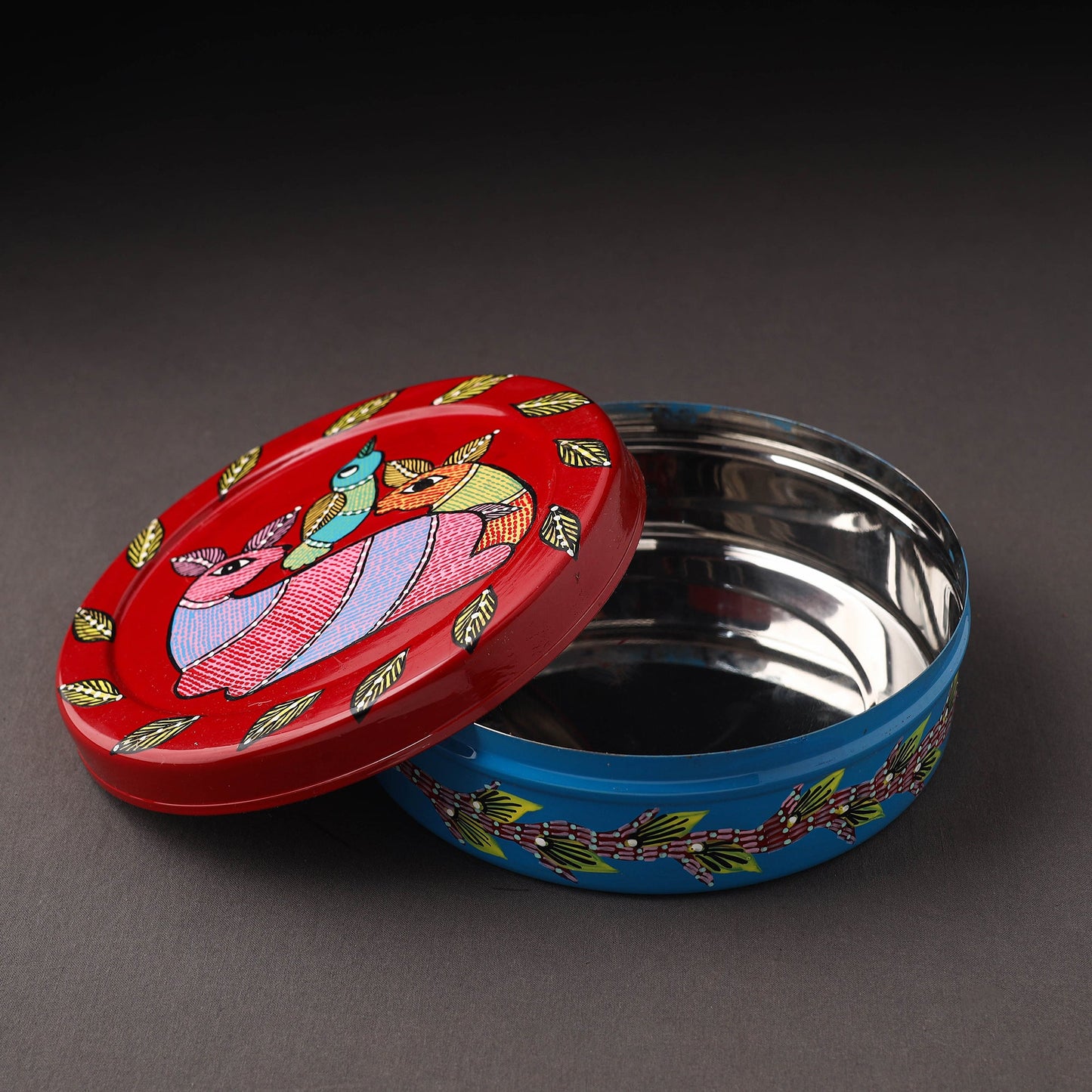 Gond Handpainted Stainless Steel Casserole