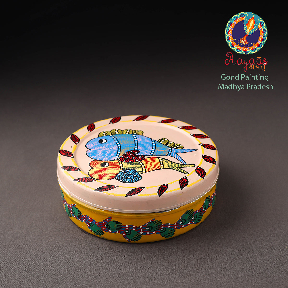 Gond Handpainted Stainless Steel Casserole