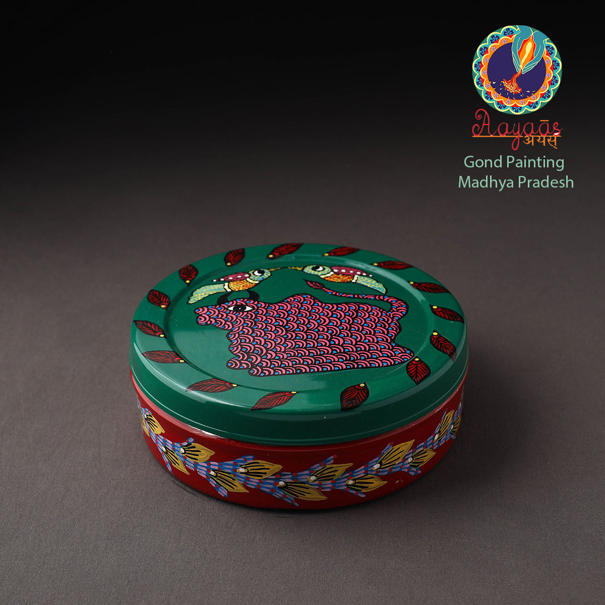 Gond Handpainted Stainless Steel Casserole
