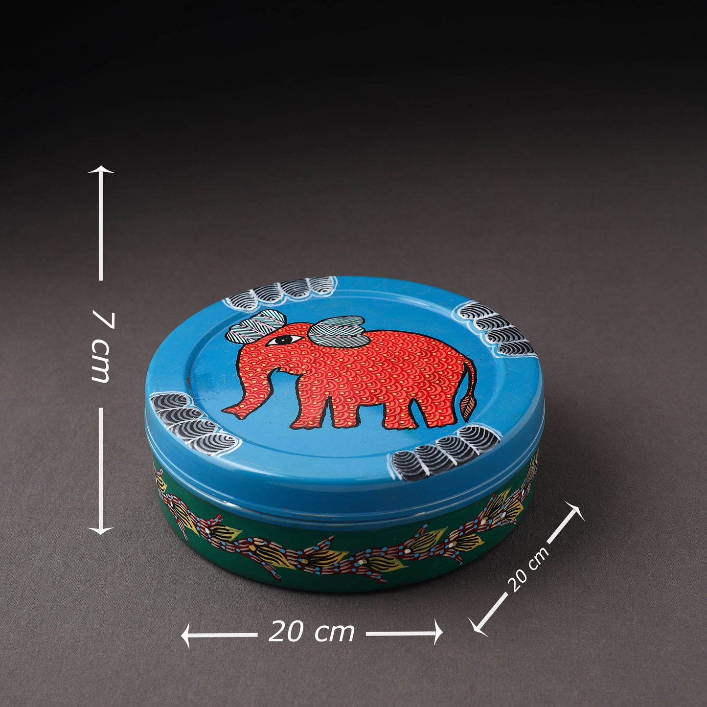 Gond Handpainted Stainless Steel Casserole