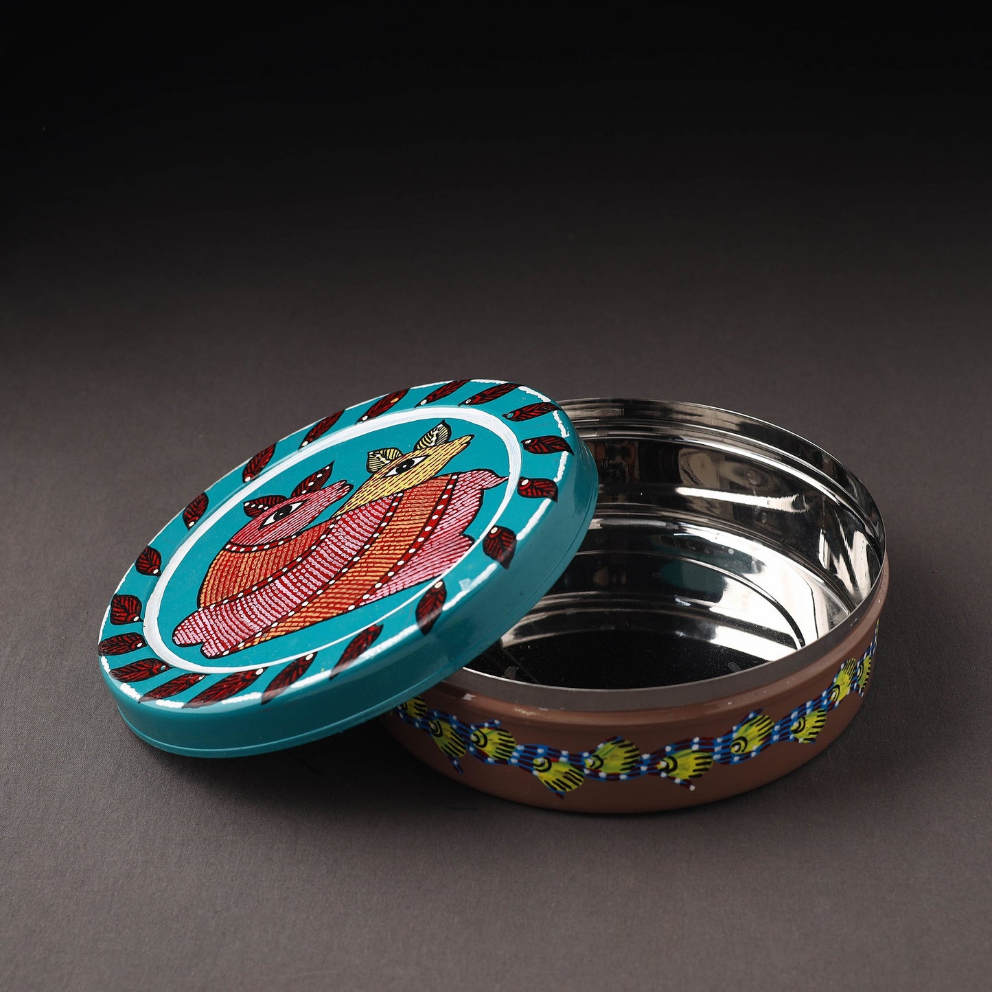Gond Handpainted Stainless Steel Casserole