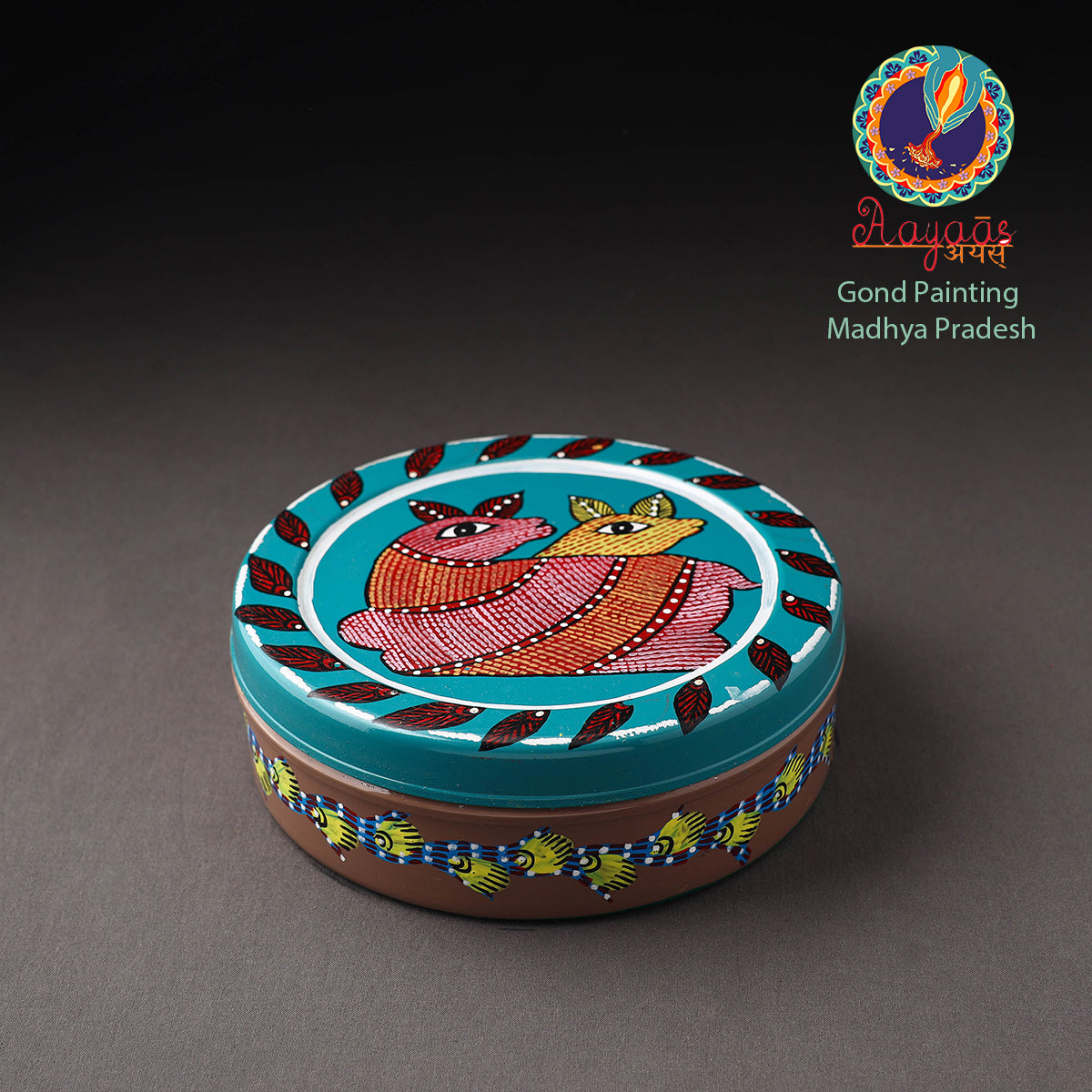 Gond Handpainted Stainless Steel Casserole