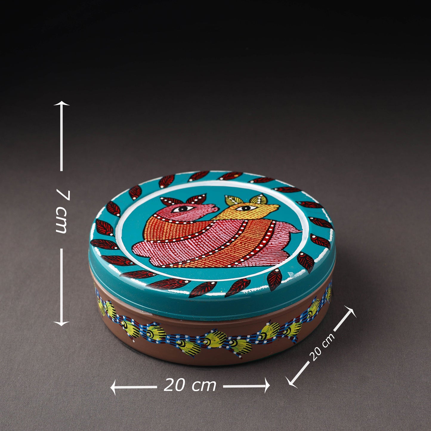Gond Handpainted Stainless Steel Casserole