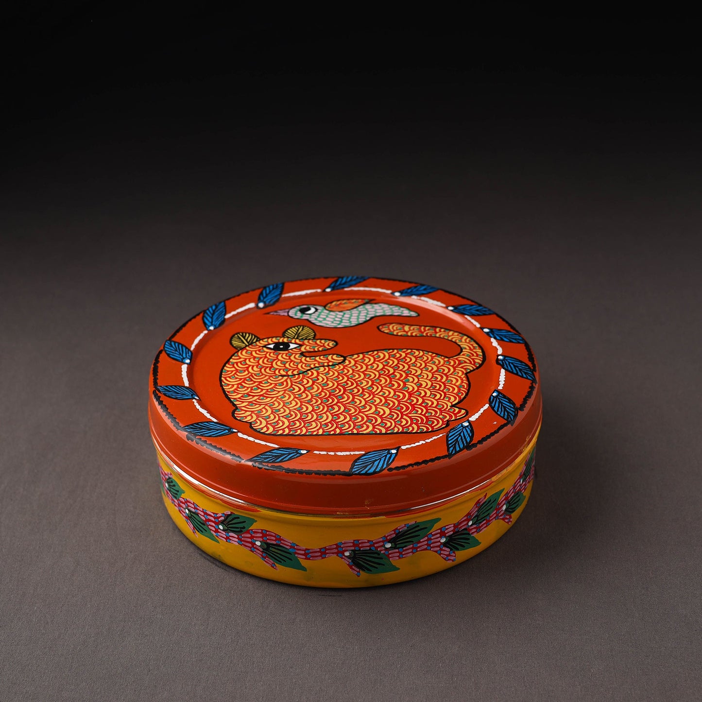 Gond Handpainted Stainless Steel Casserole