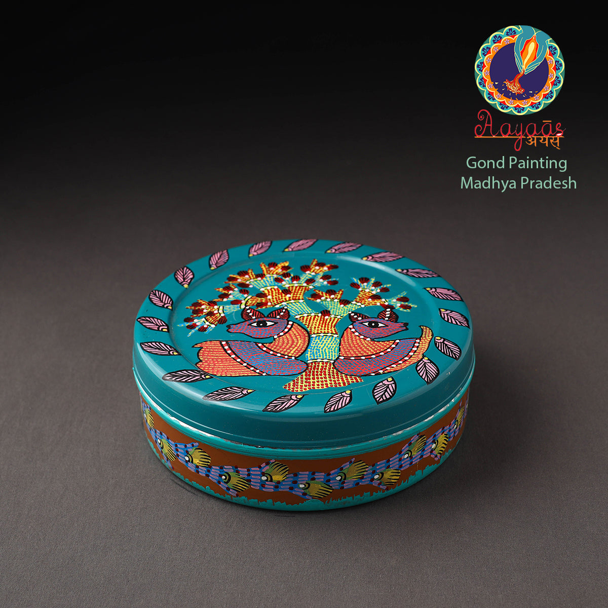 Gond Handpainted Stainless Steel Casserole
