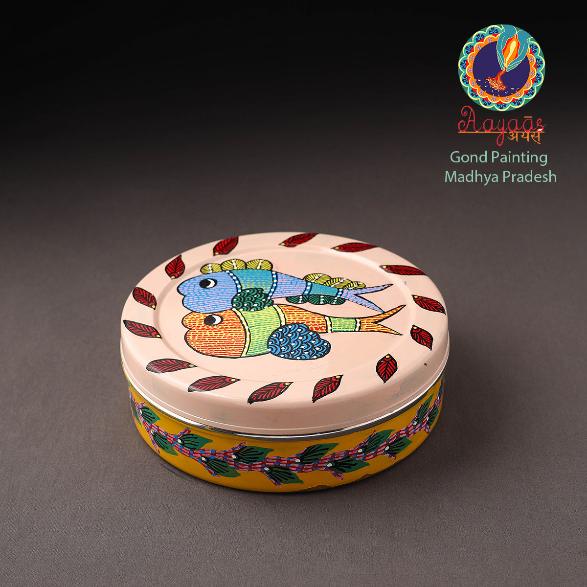 Gond Handpainted Stainless Steel Casserole