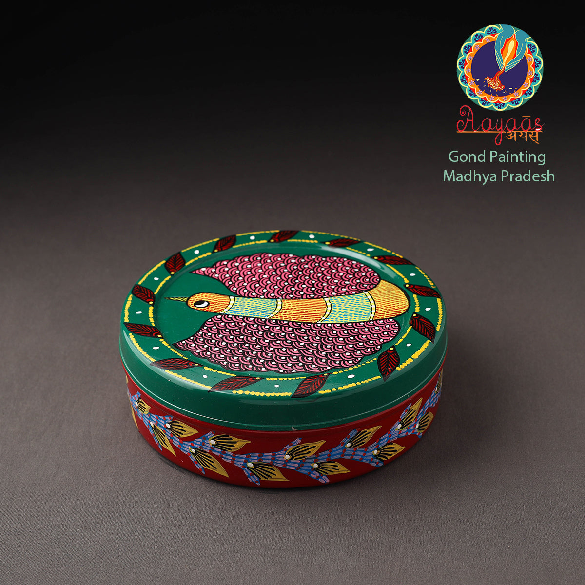Gond Handpainted Stainless Steel Casserole