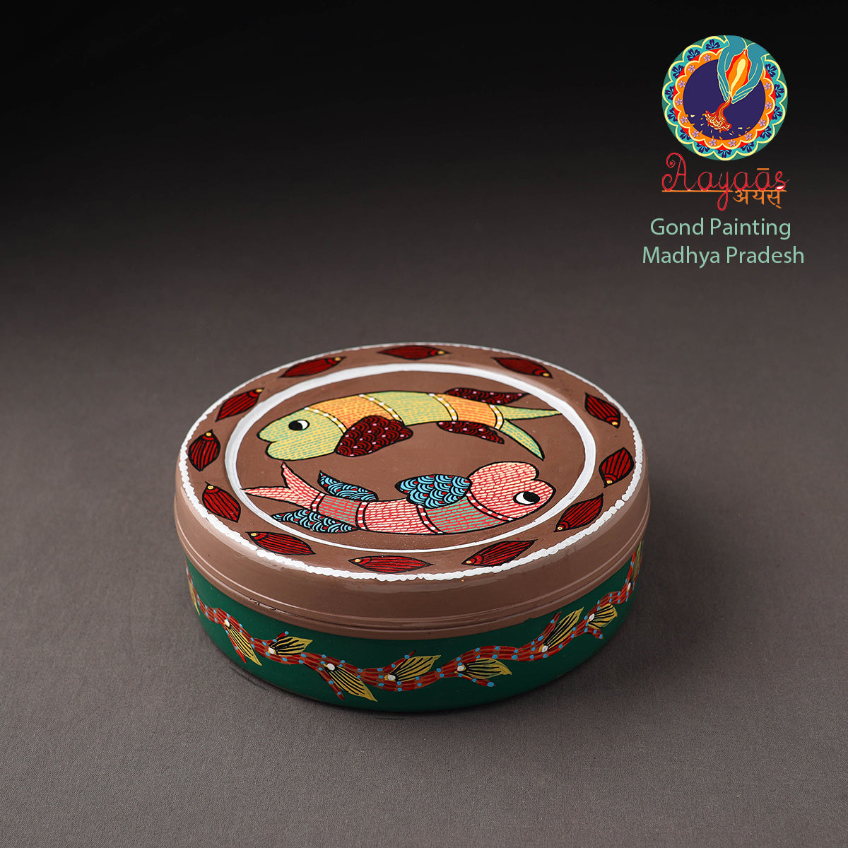 Gond Handpainted Stainless Steel Casserole