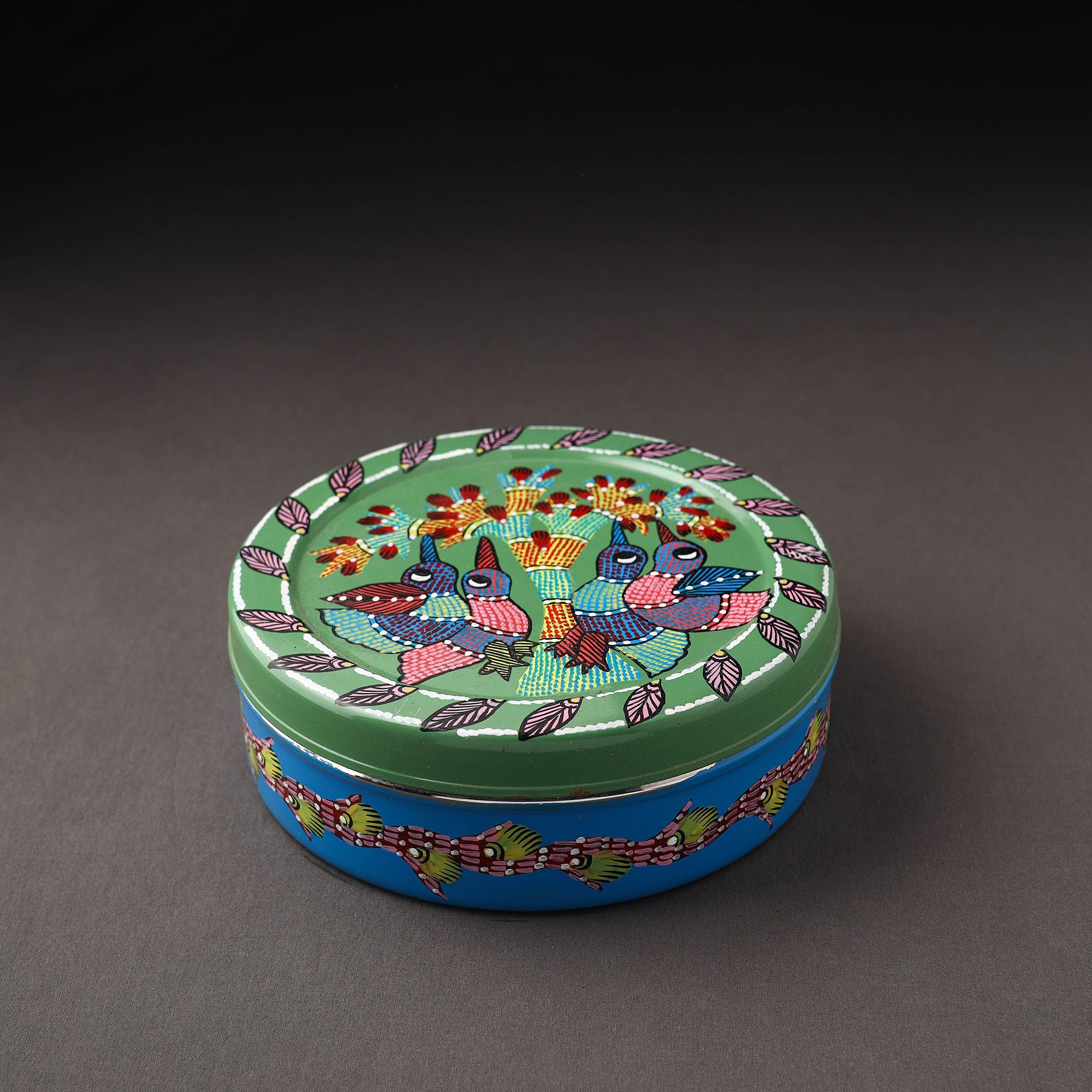 Green - Kavad Handpainted Stainless Steel Casserole