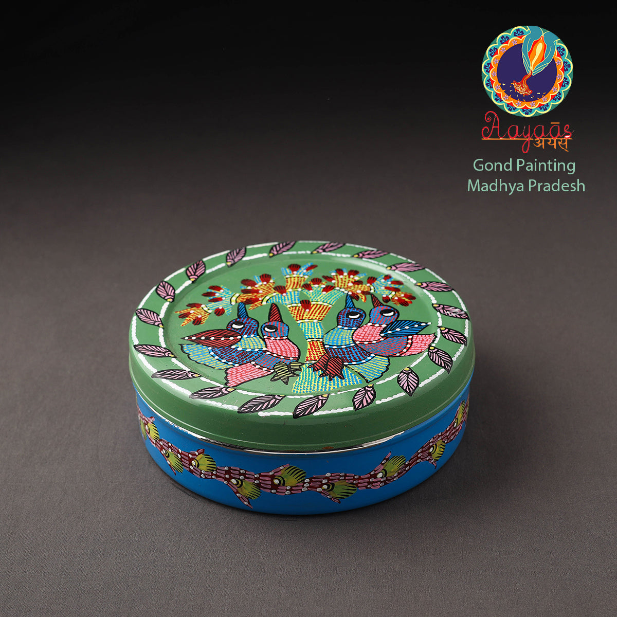 Gond Handpainted Stainless Steel Casserole