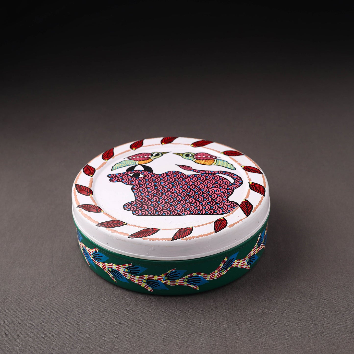 Gond Handpainted Stainless Steel Casserole