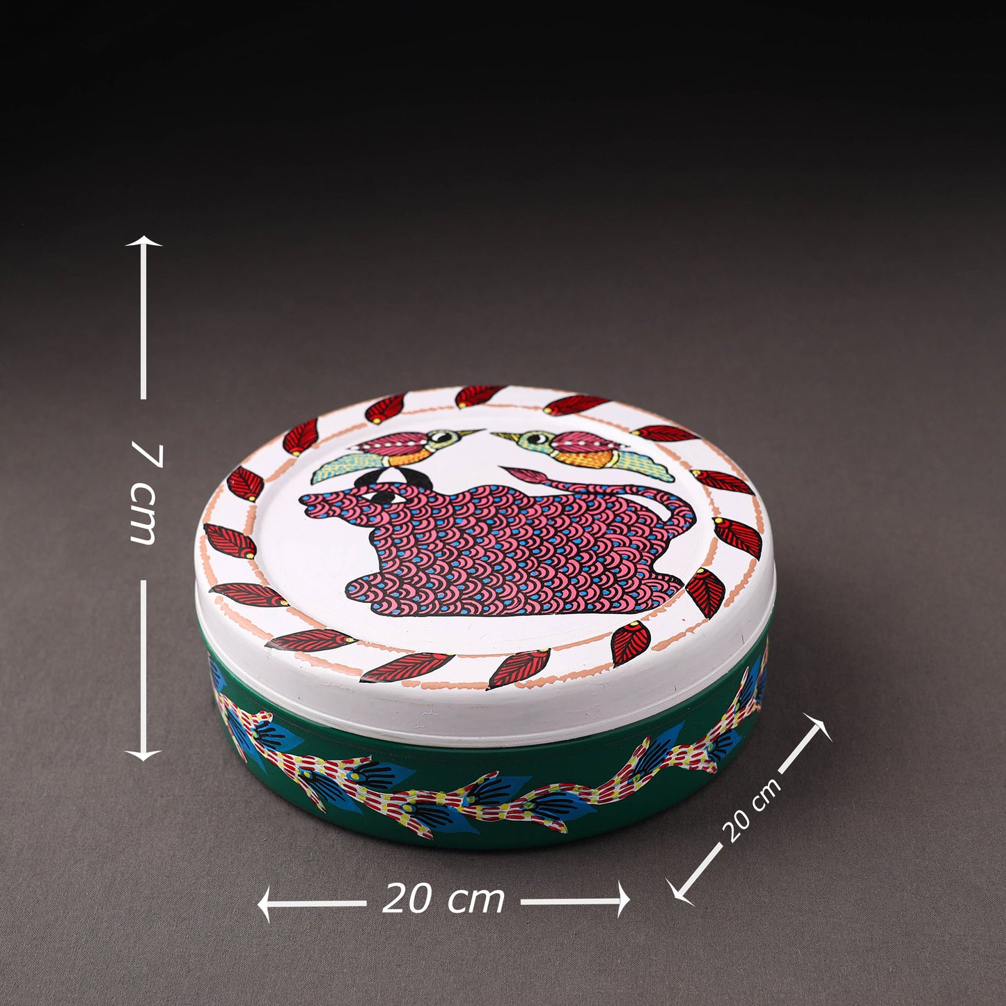 Gond Handpainted Stainless Steel Casserole