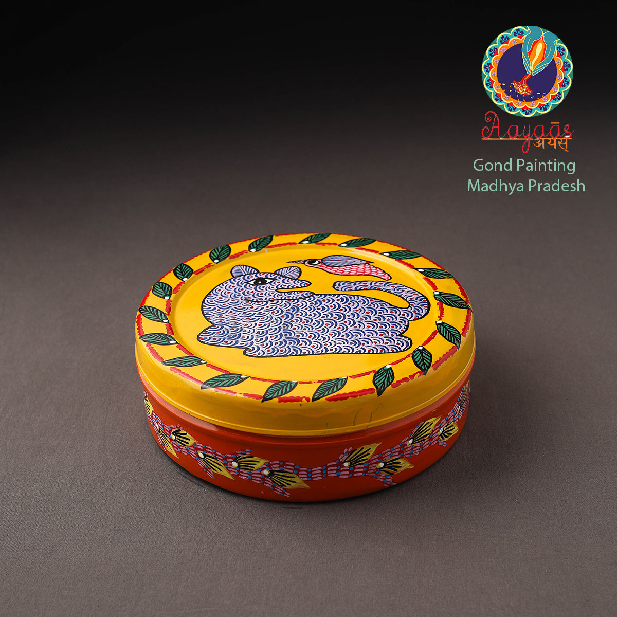 Gond Handpainted Stainless Steel Casserole