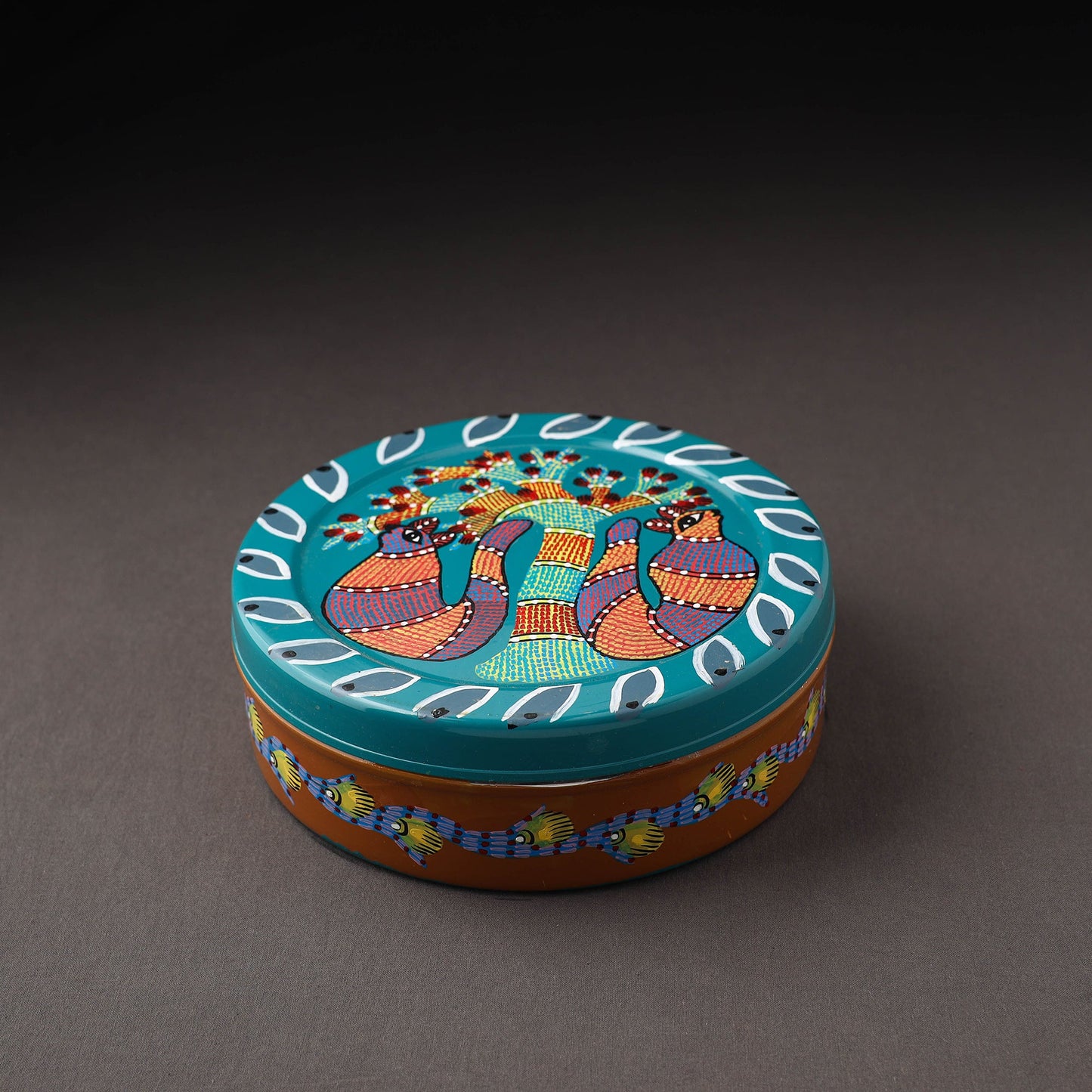 Gond Handpainted Stainless Steel Casserole