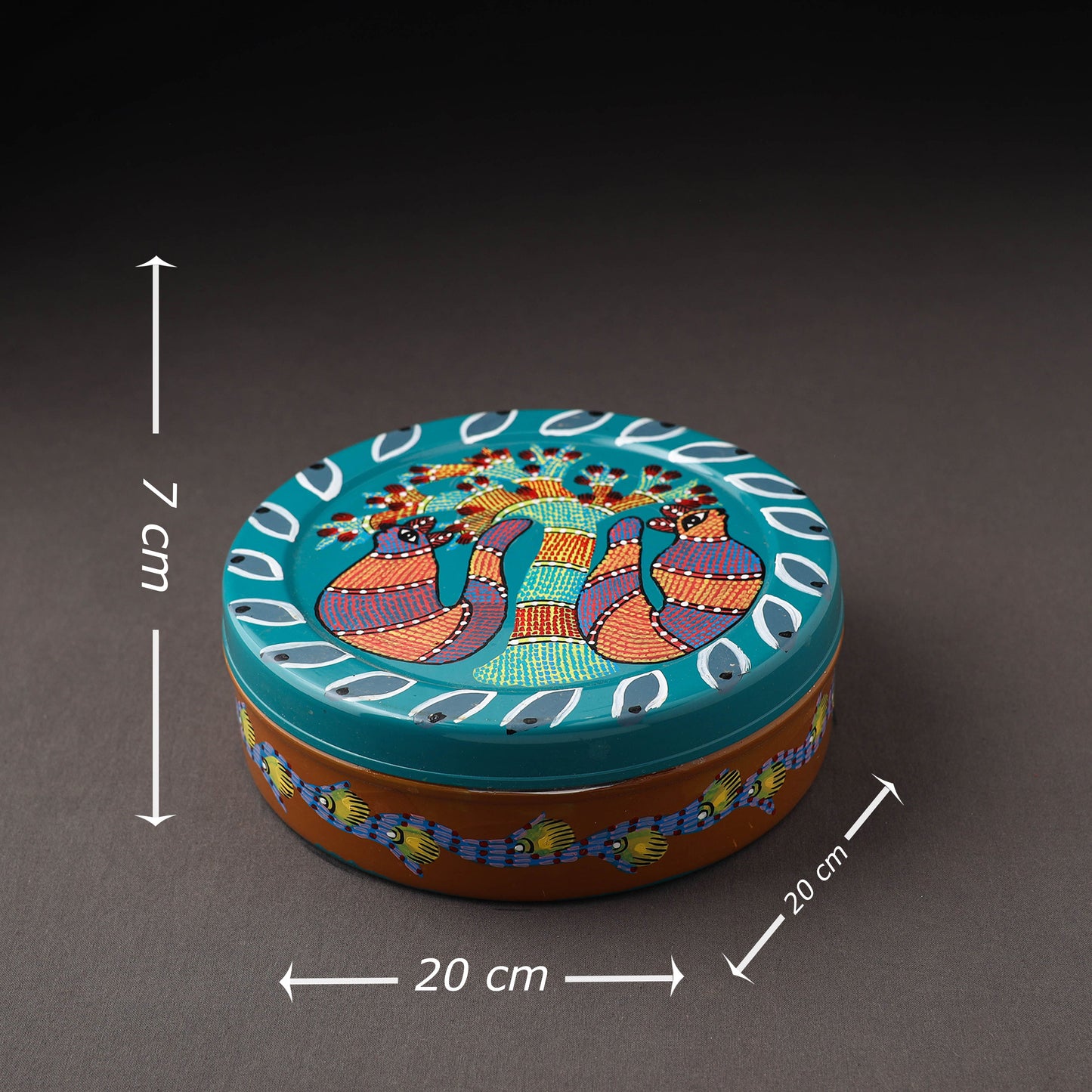 Gond Handpainted Stainless Steel Casserole