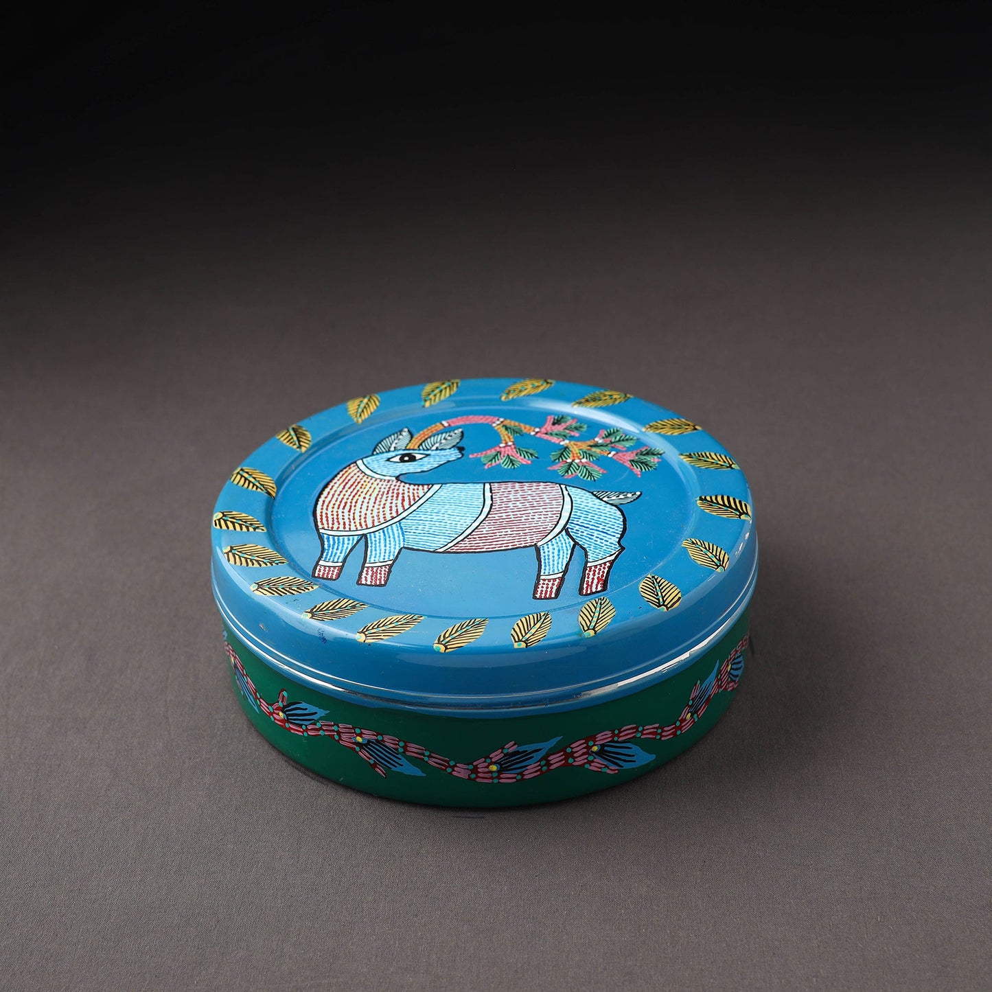 Gond Handpainted Stainless Steel Casserole