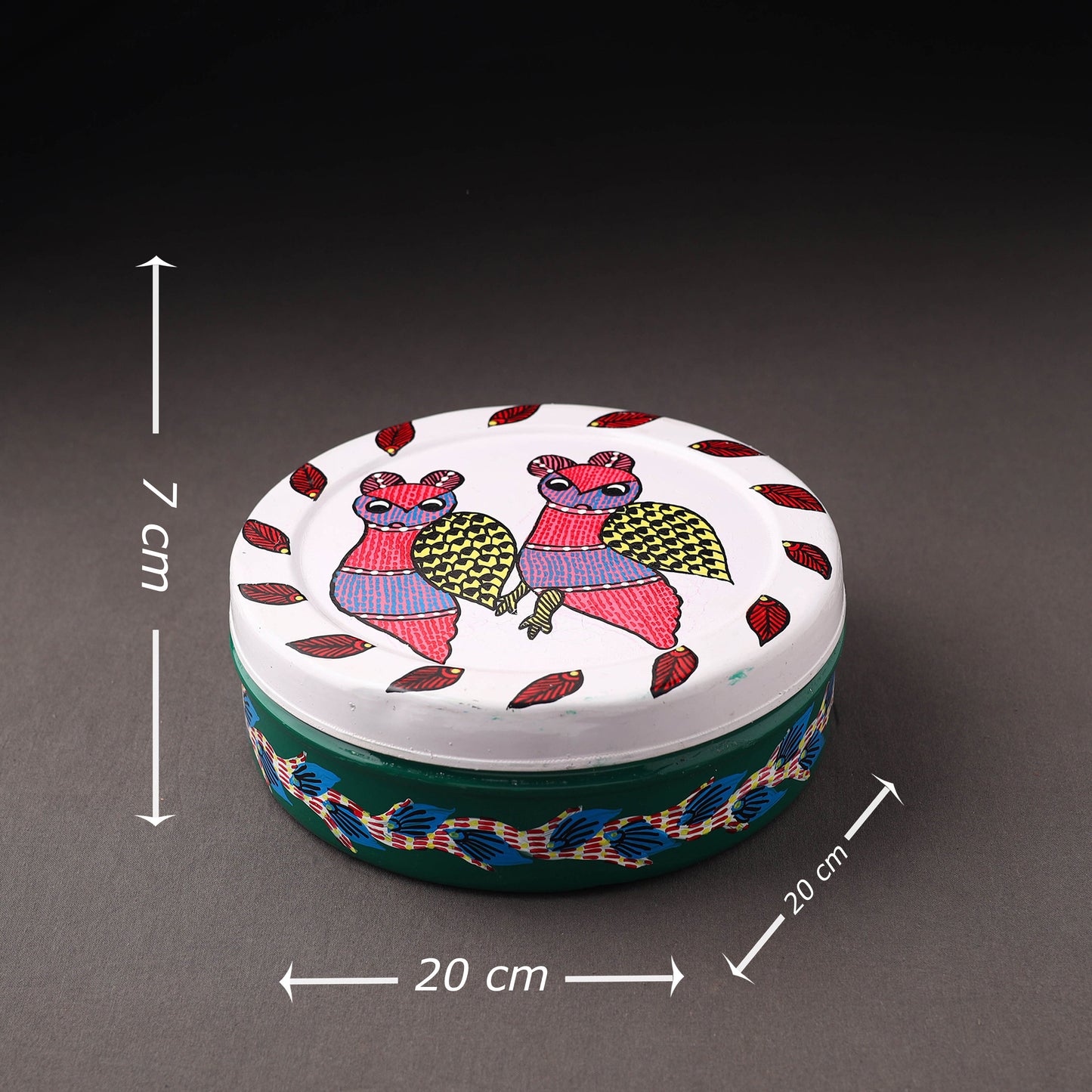 Gond Handpainted Stainless Steel Casserole