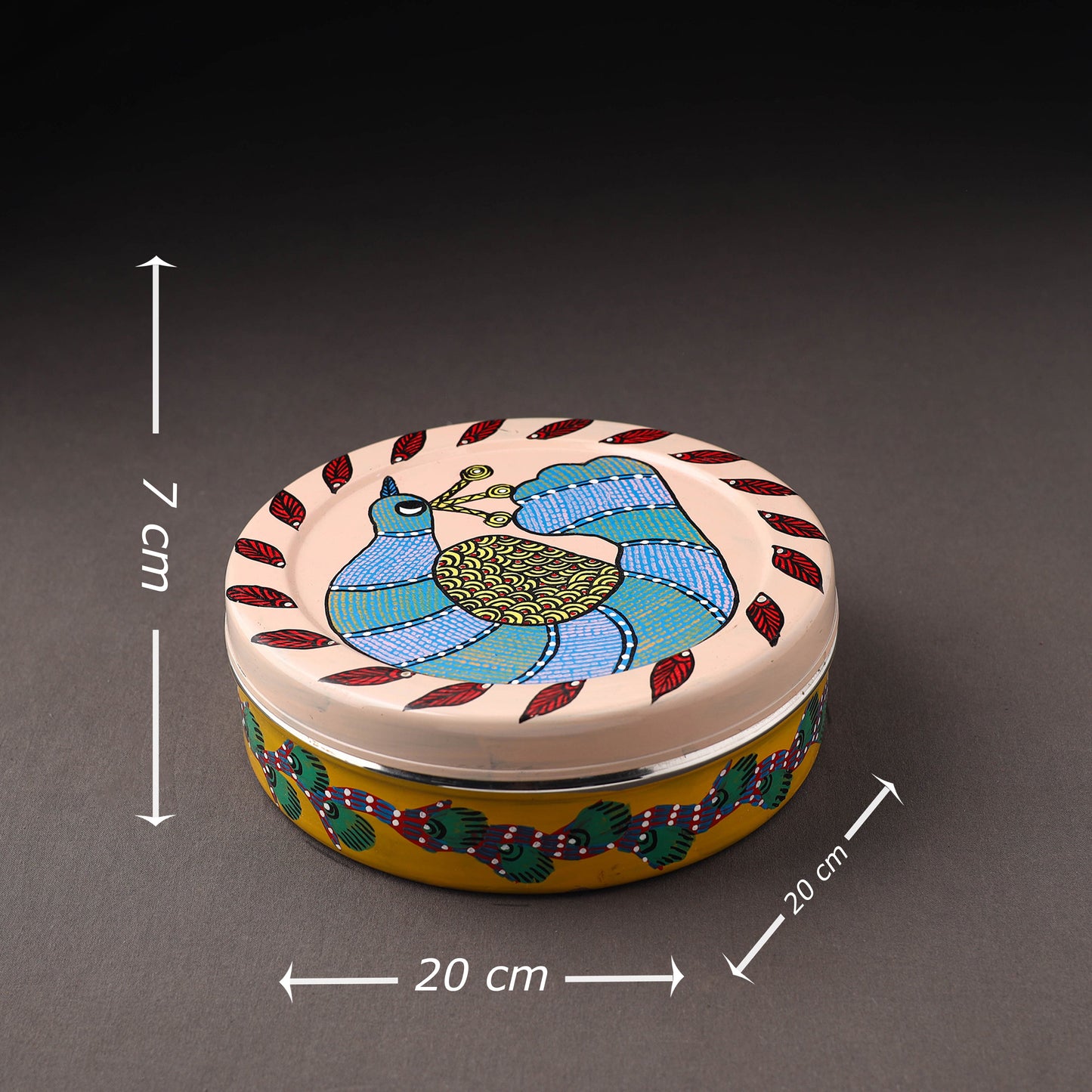 Gond Handpainted Stainless Steel Casserole