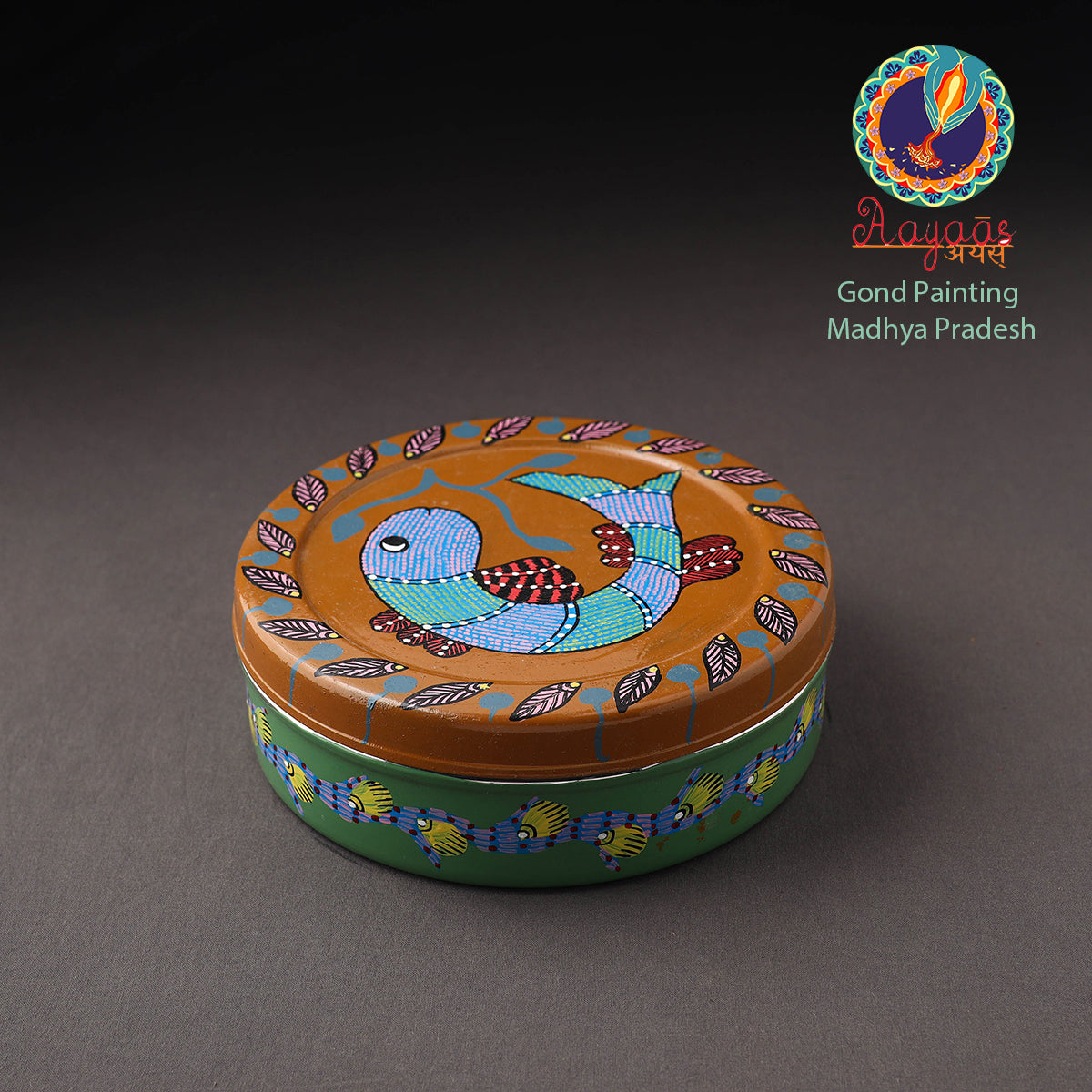 Gond Handpainted Stainless Steel Casserole