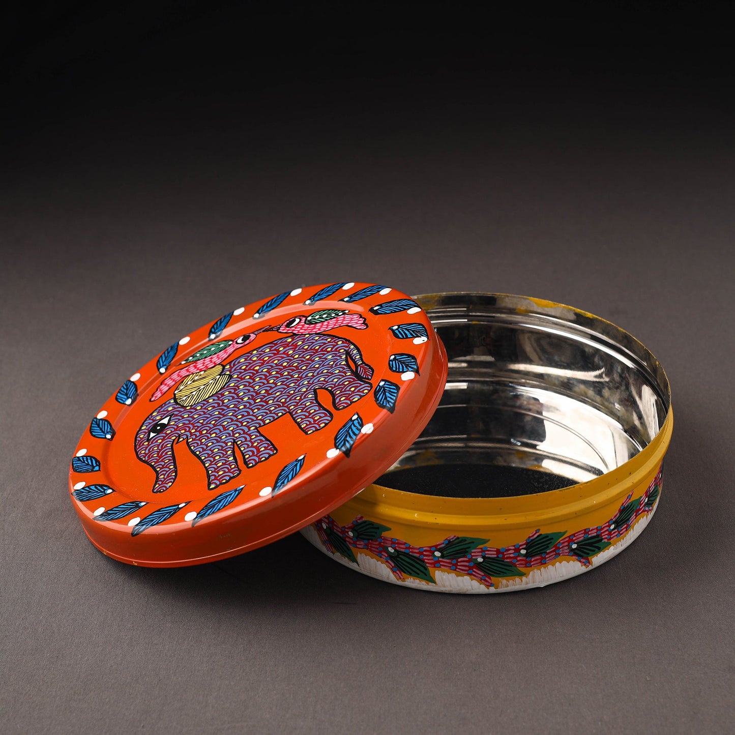 Gond Handpainted Stainless Steel Casserole