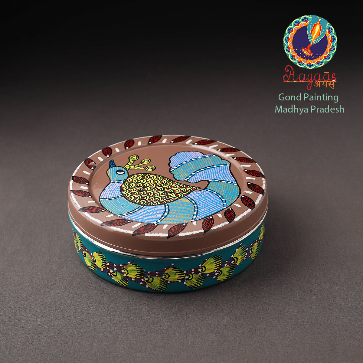 Gond Handpainted Stainless Steel Casserole