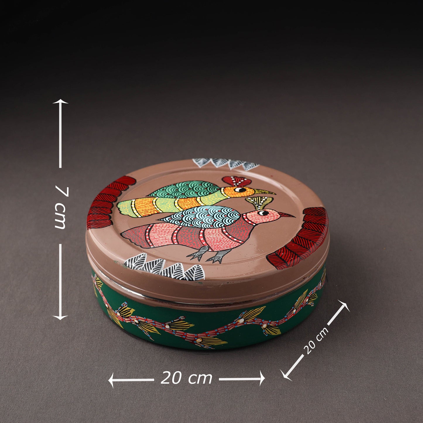 Gond Handpainted Stainless Steel Casserole