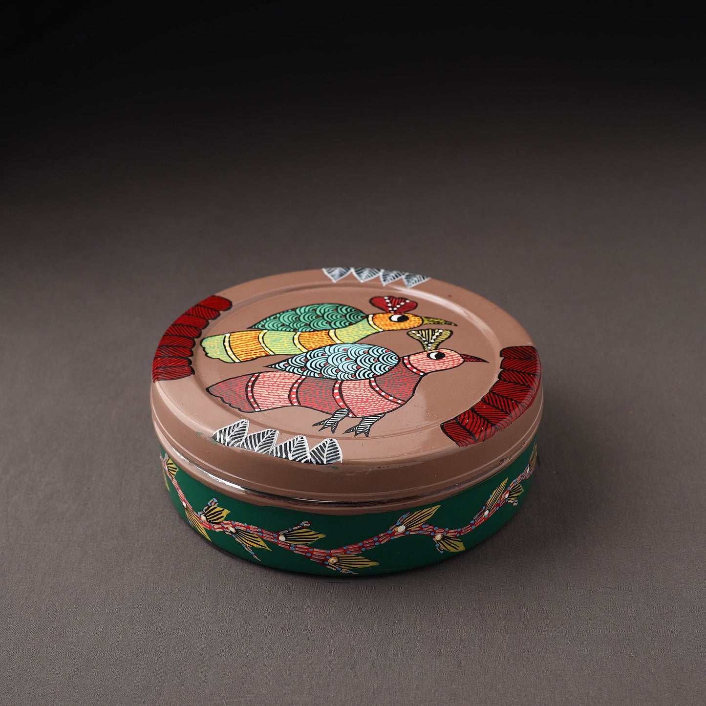 Gond Handpainted Stainless Steel Casserole