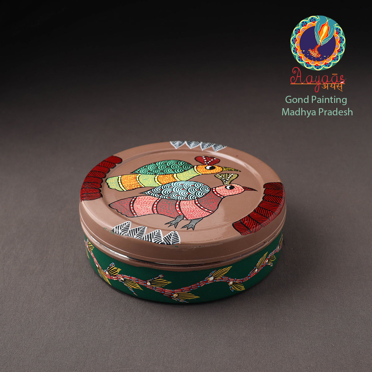 Gond Handpainted Stainless Steel Casserole