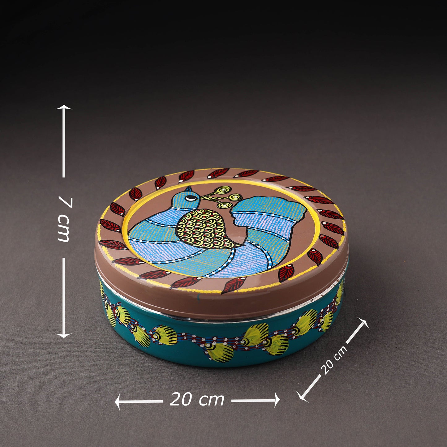 Gond Handpainted Stainless Steel Casserole