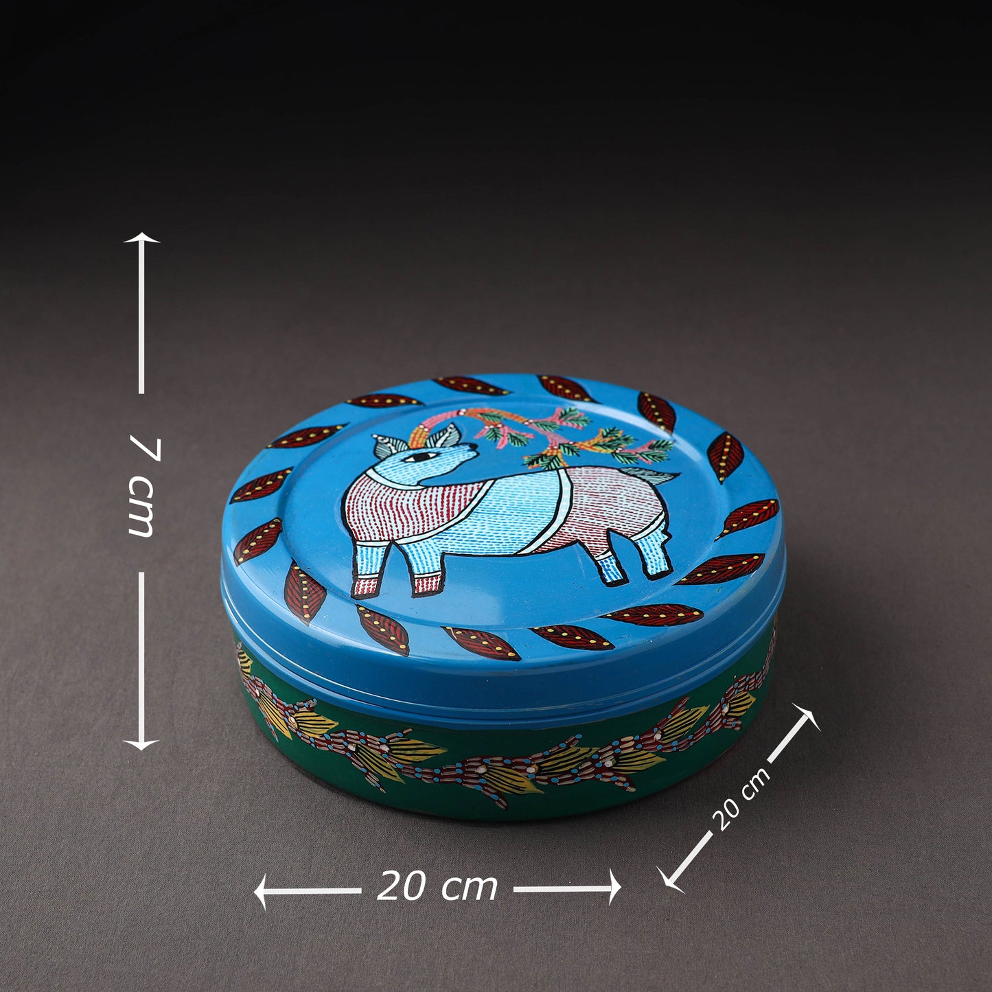 Gond Handpainted Stainless Steel Casserole