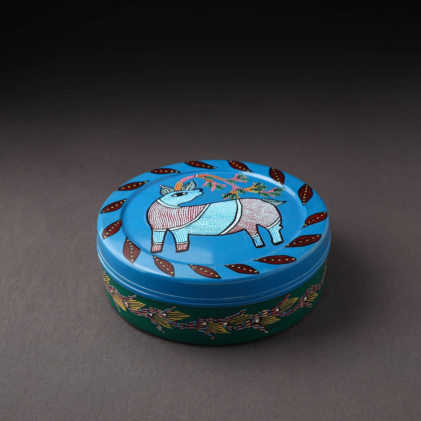 Gond Handpainted Stainless Steel Casserole