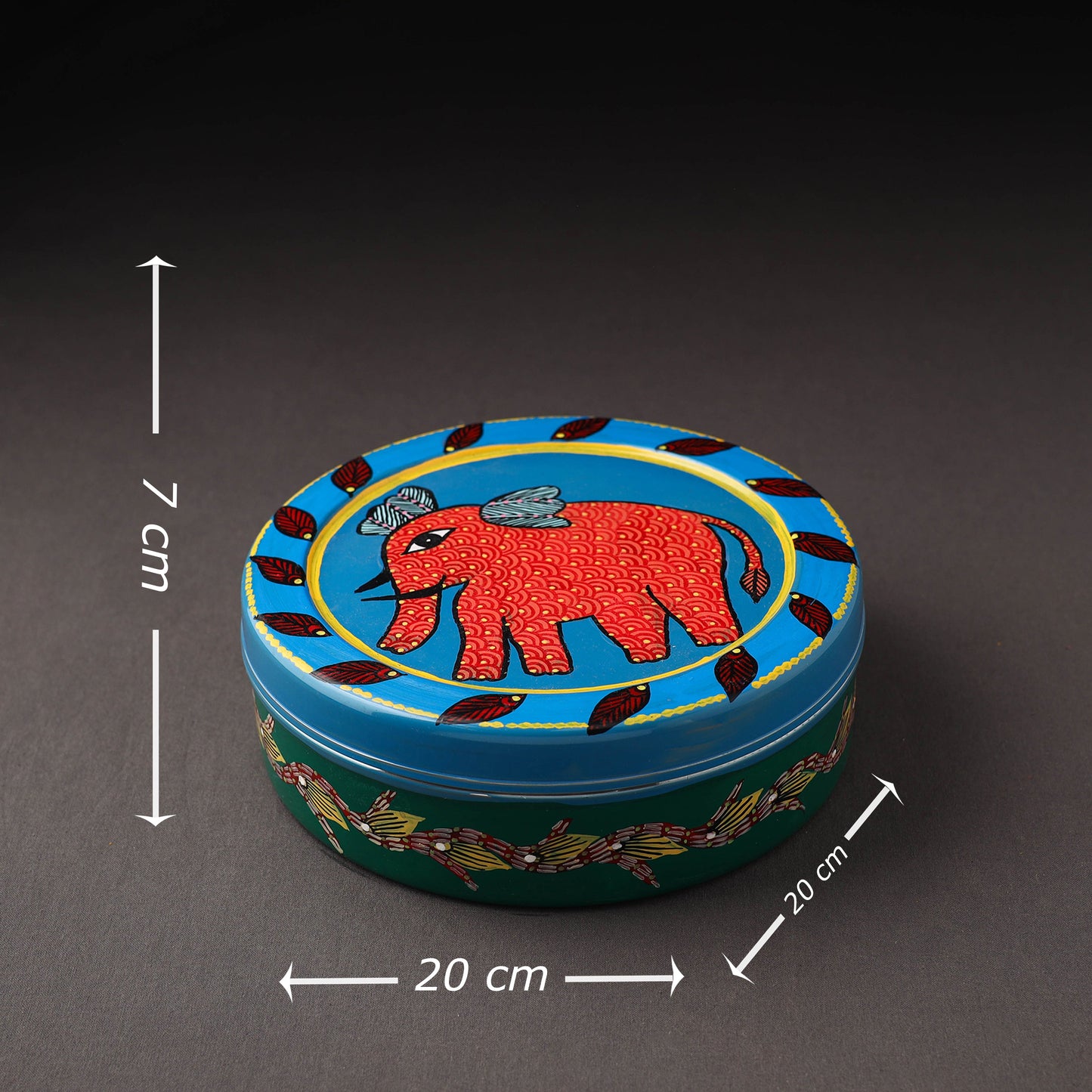 Gond Handpainted Stainless Steel Casserole