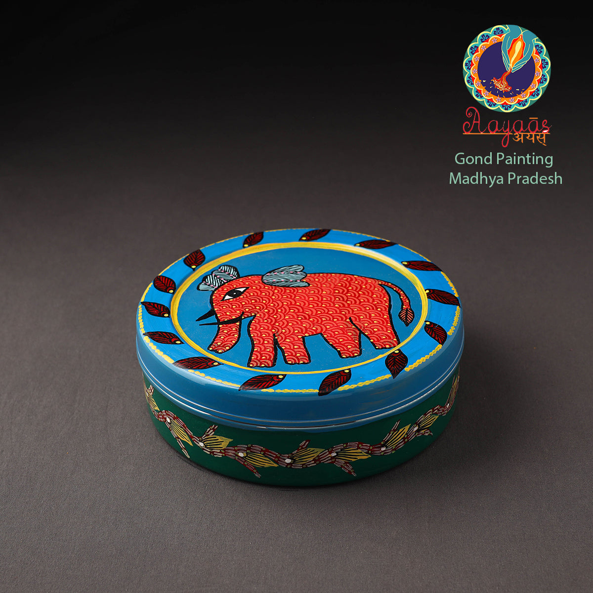 Gond Handpainted Stainless Steel Casserole