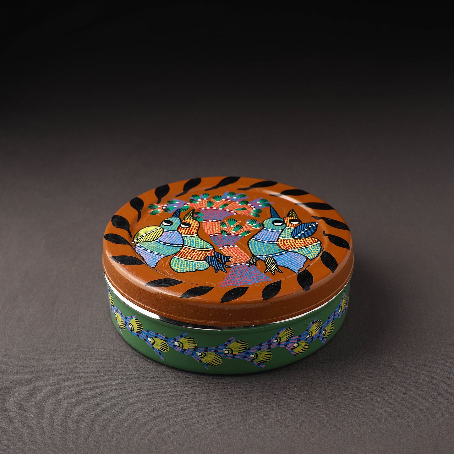 Gond Handpainted Stainless Steel Casserole