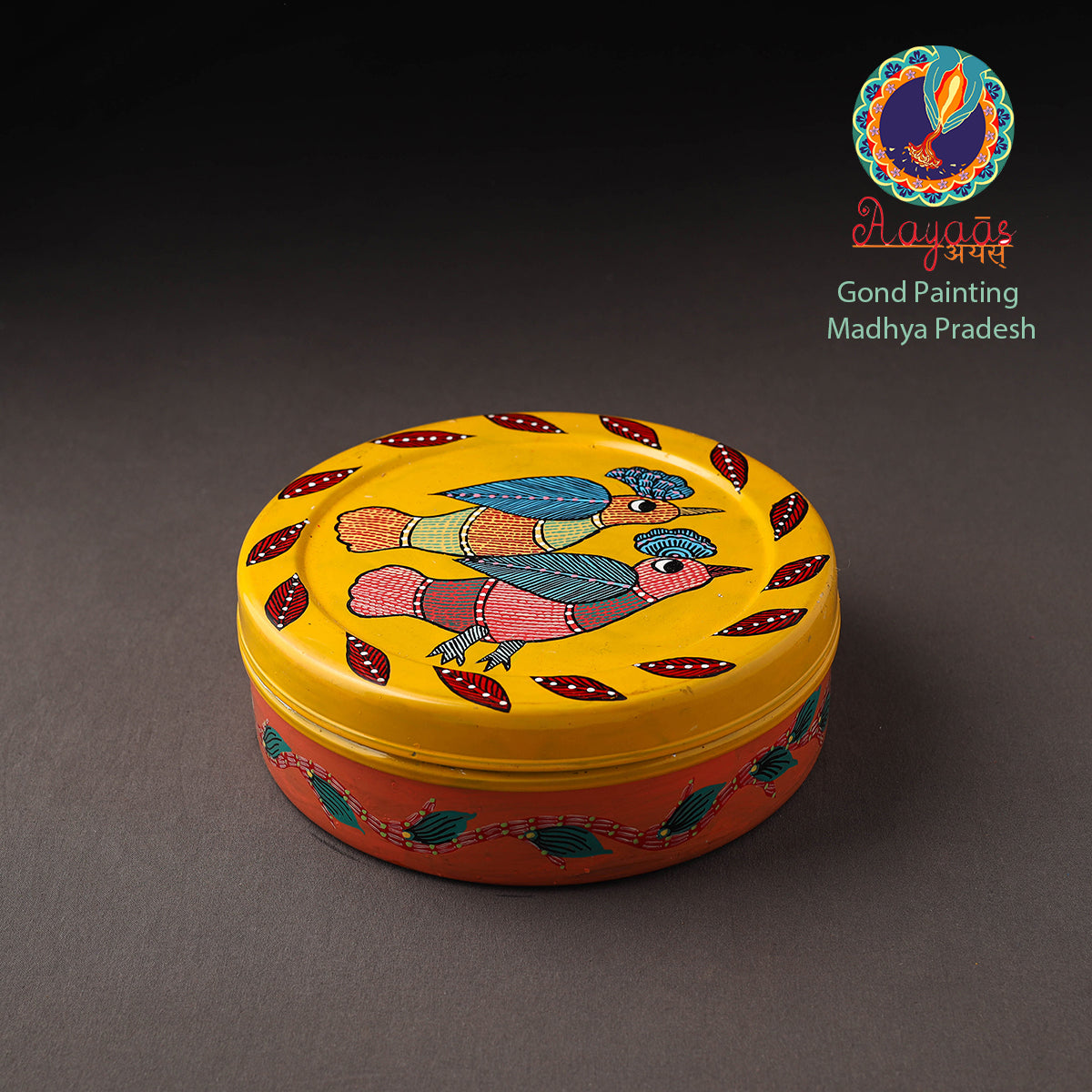 Gond Handpainted Stainless Steel Casserole