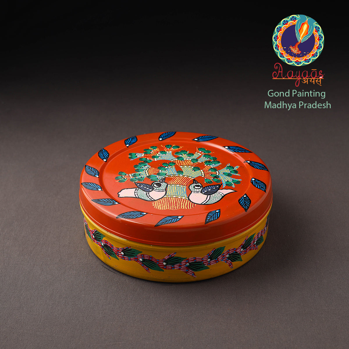 Gond Handpainted Stainless Steel Casserole