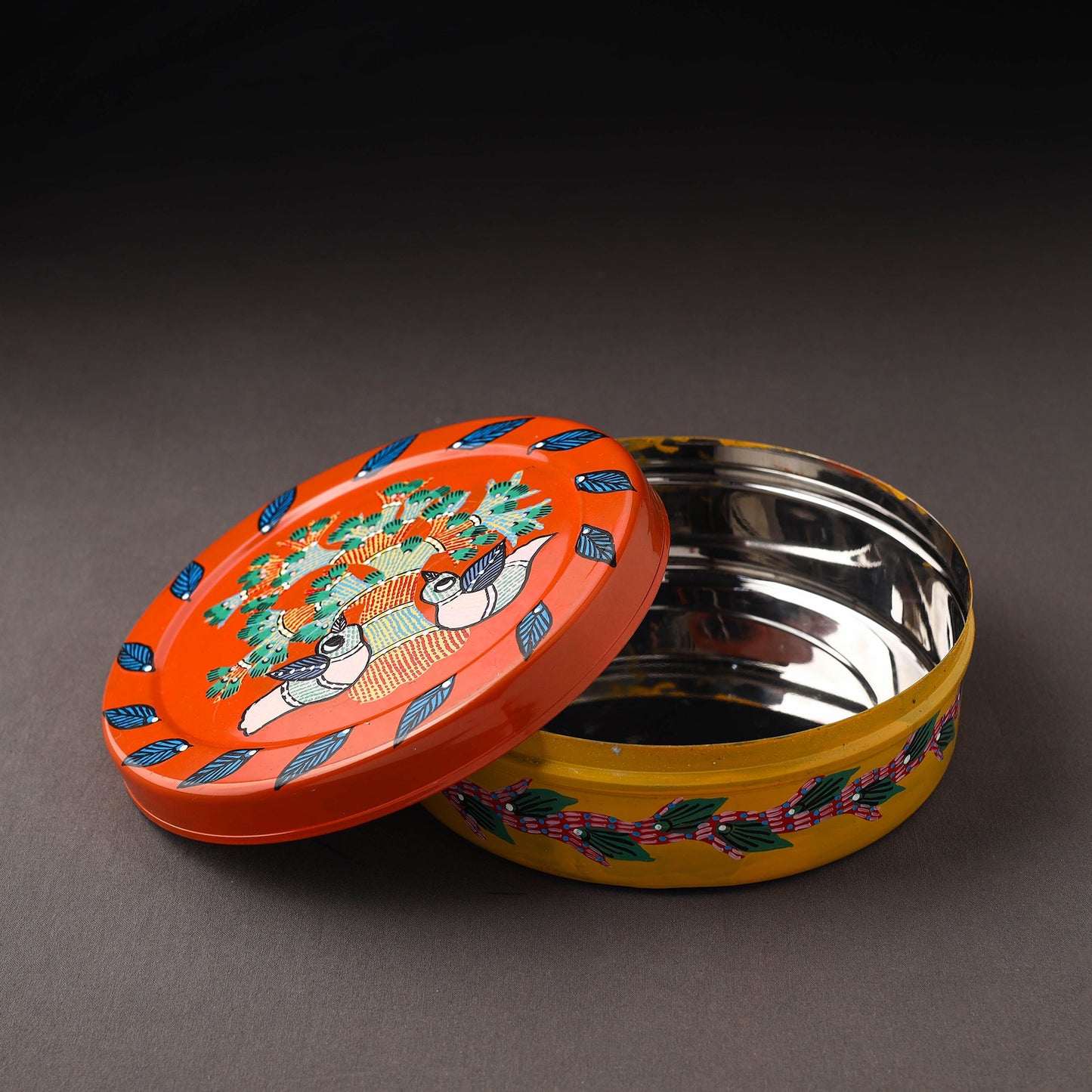 Gond Handpainted Stainless Steel Casserole