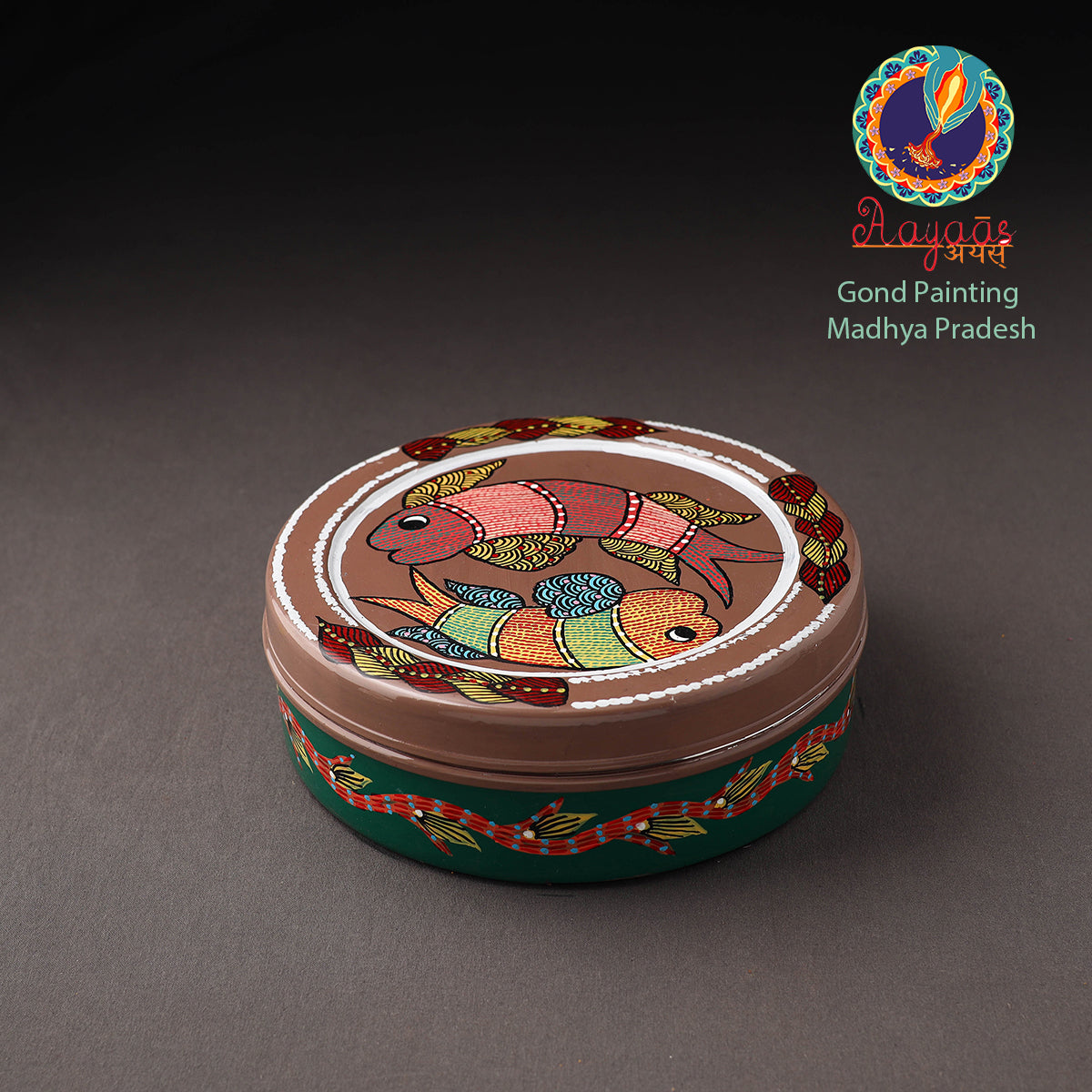 Gond Handpainted Stainless Steel Casserole