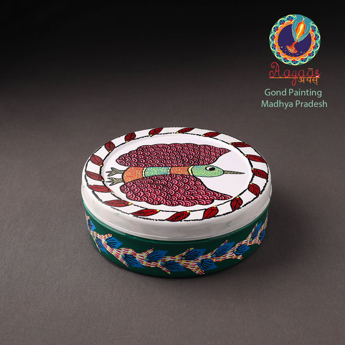 Gond Handpainted Stainless Steel Casserole