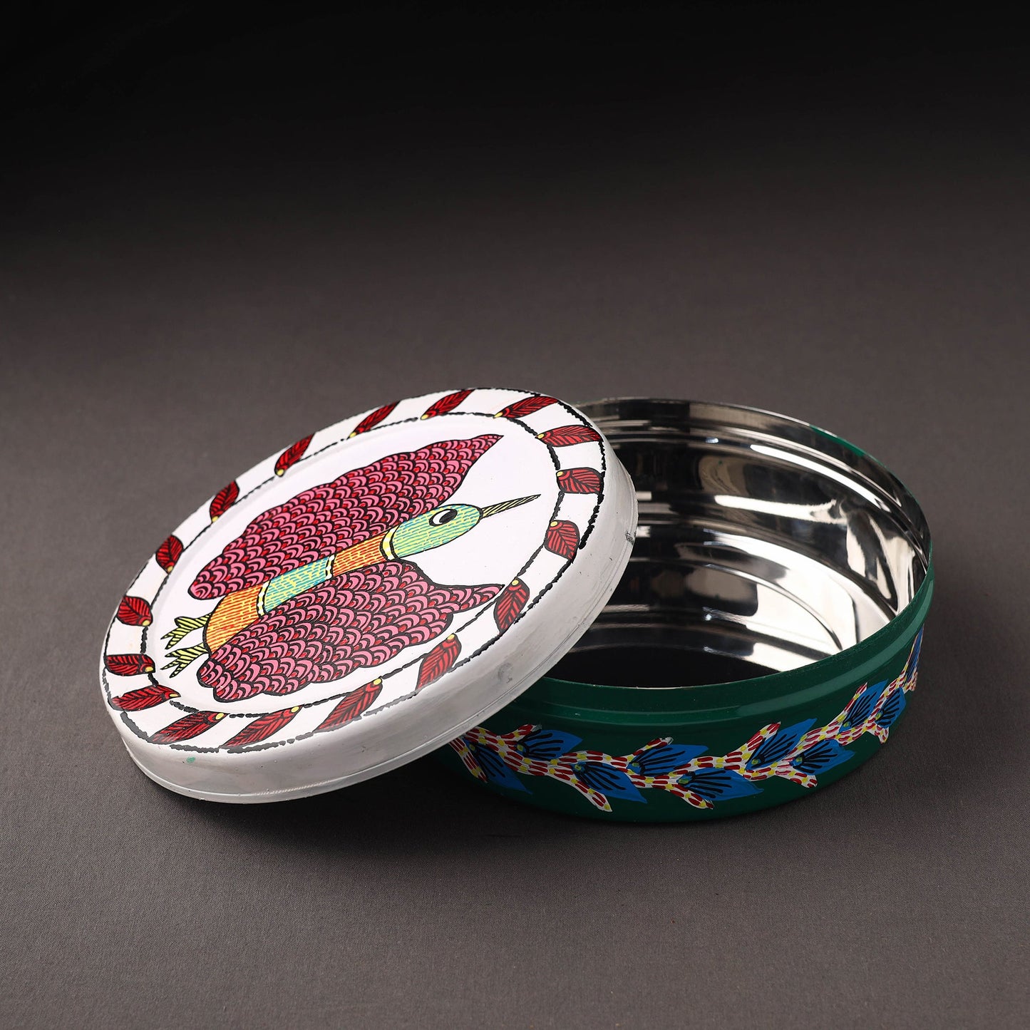 Gond Handpainted Stainless Steel Casserole