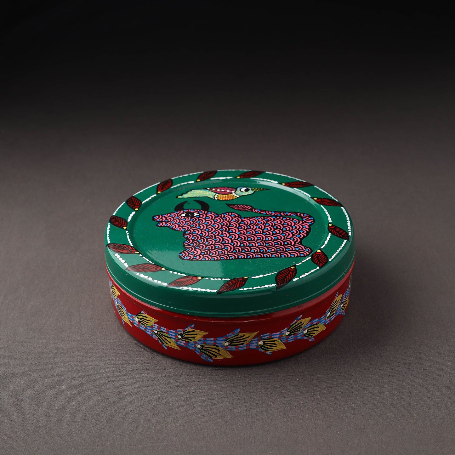 Gond Handpainted Stainless Steel Casserole