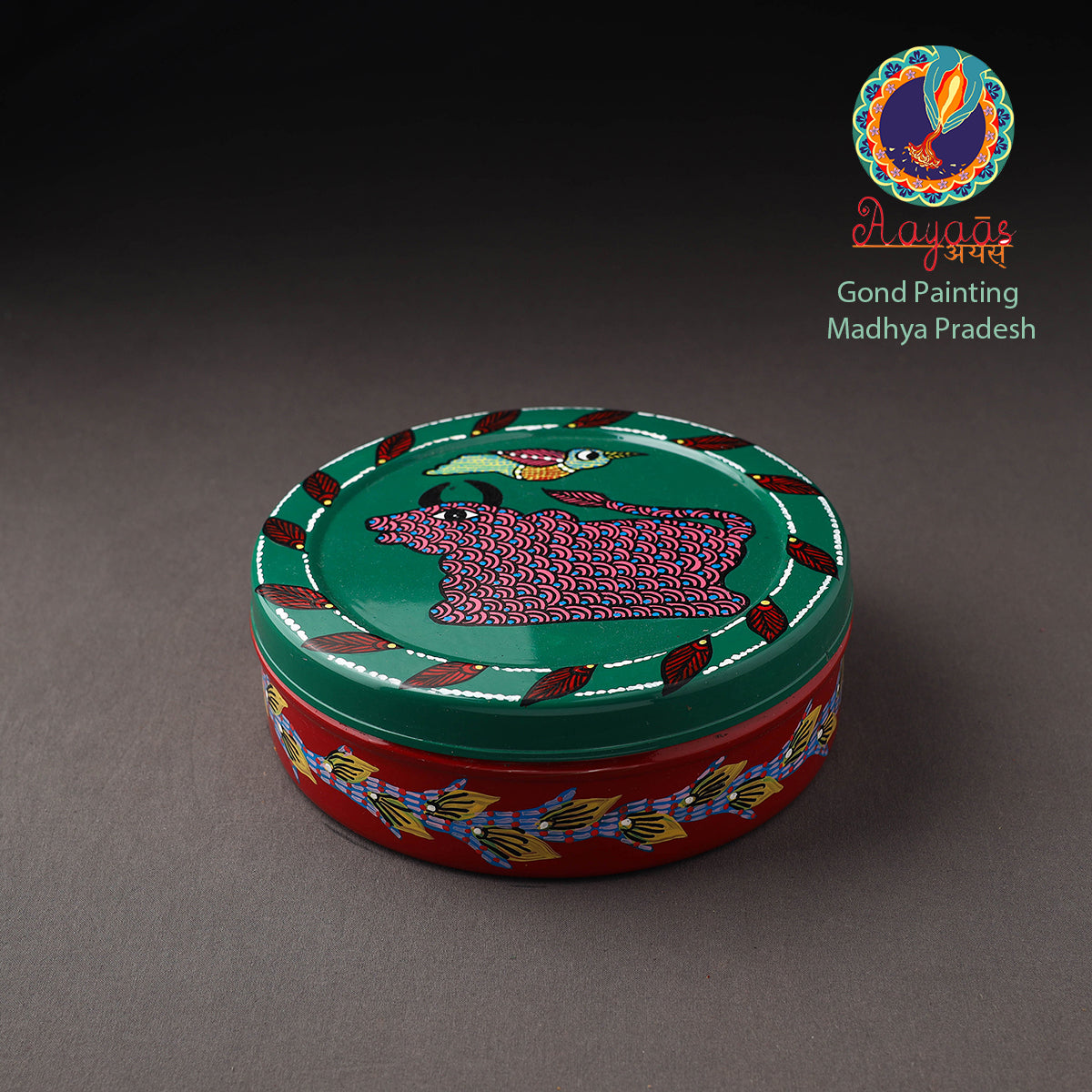 Gond Handpainted Stainless Steel Casserole