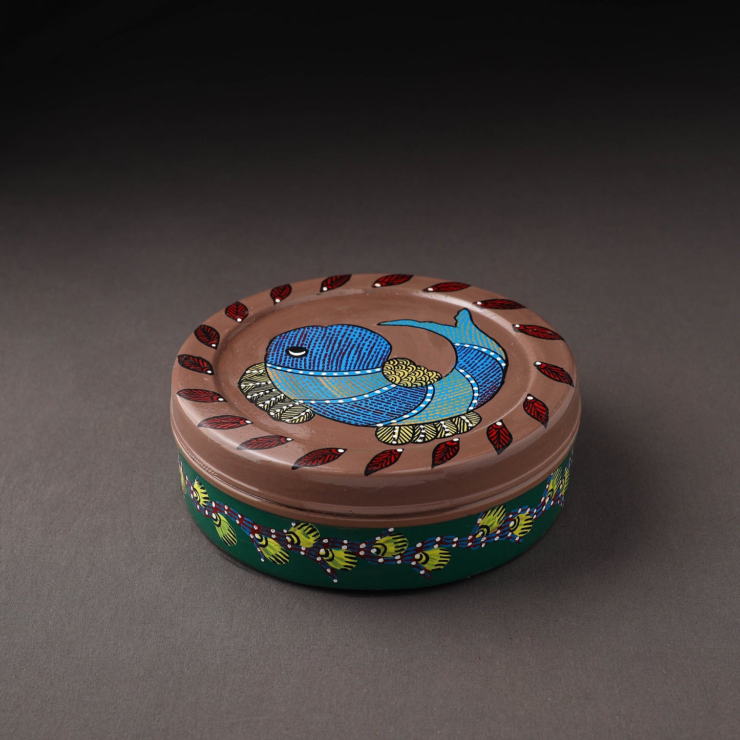 Gond Handpainted Stainless Steel Casserole