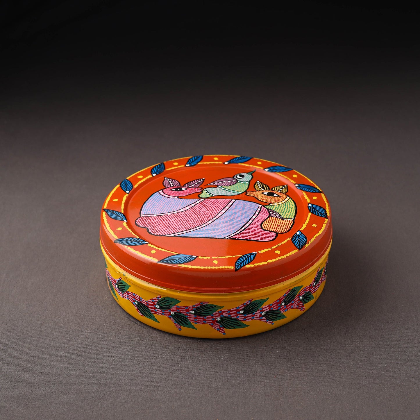 Gond Handpainted Stainless Steel Casserole