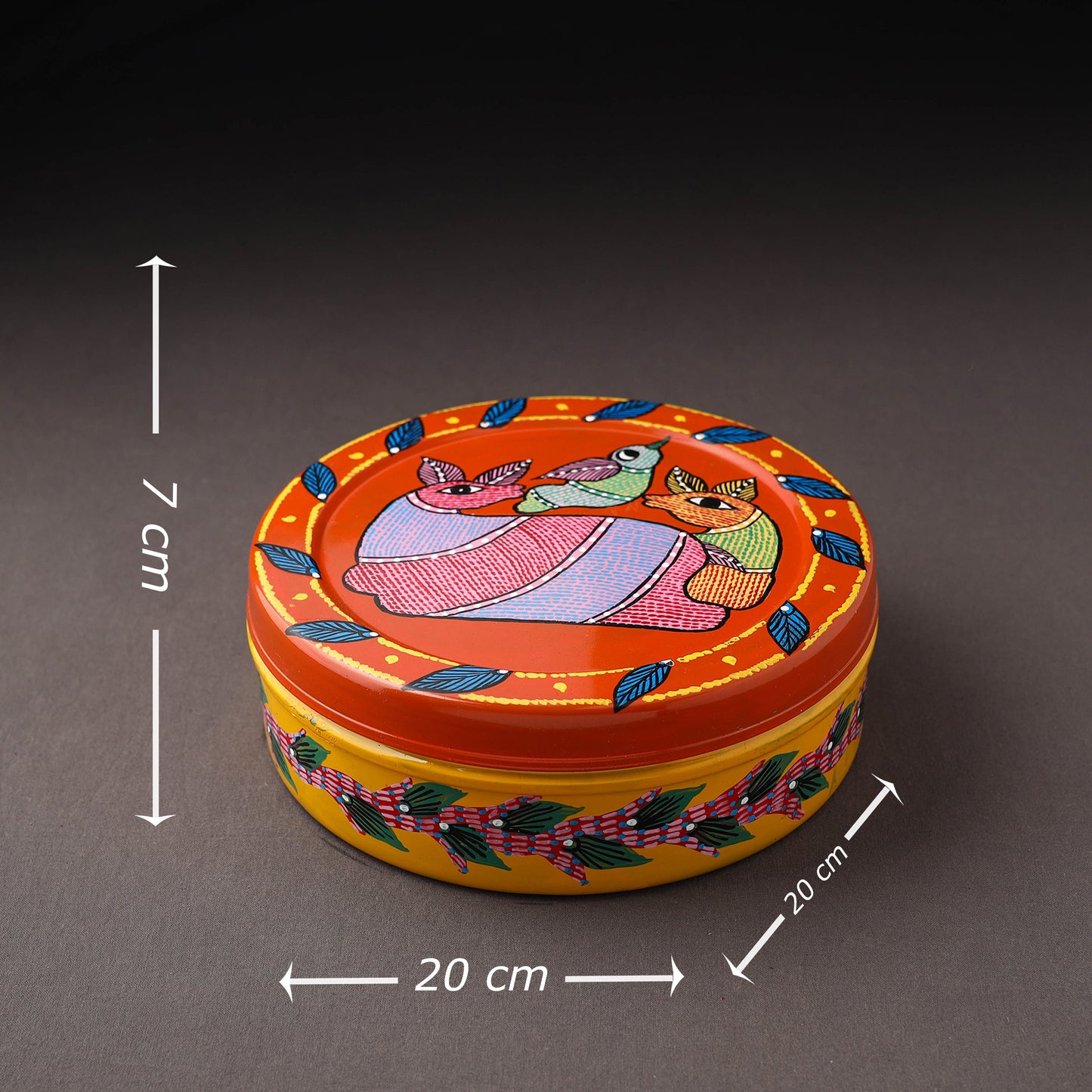Gond Handpainted Stainless Steel Casserole