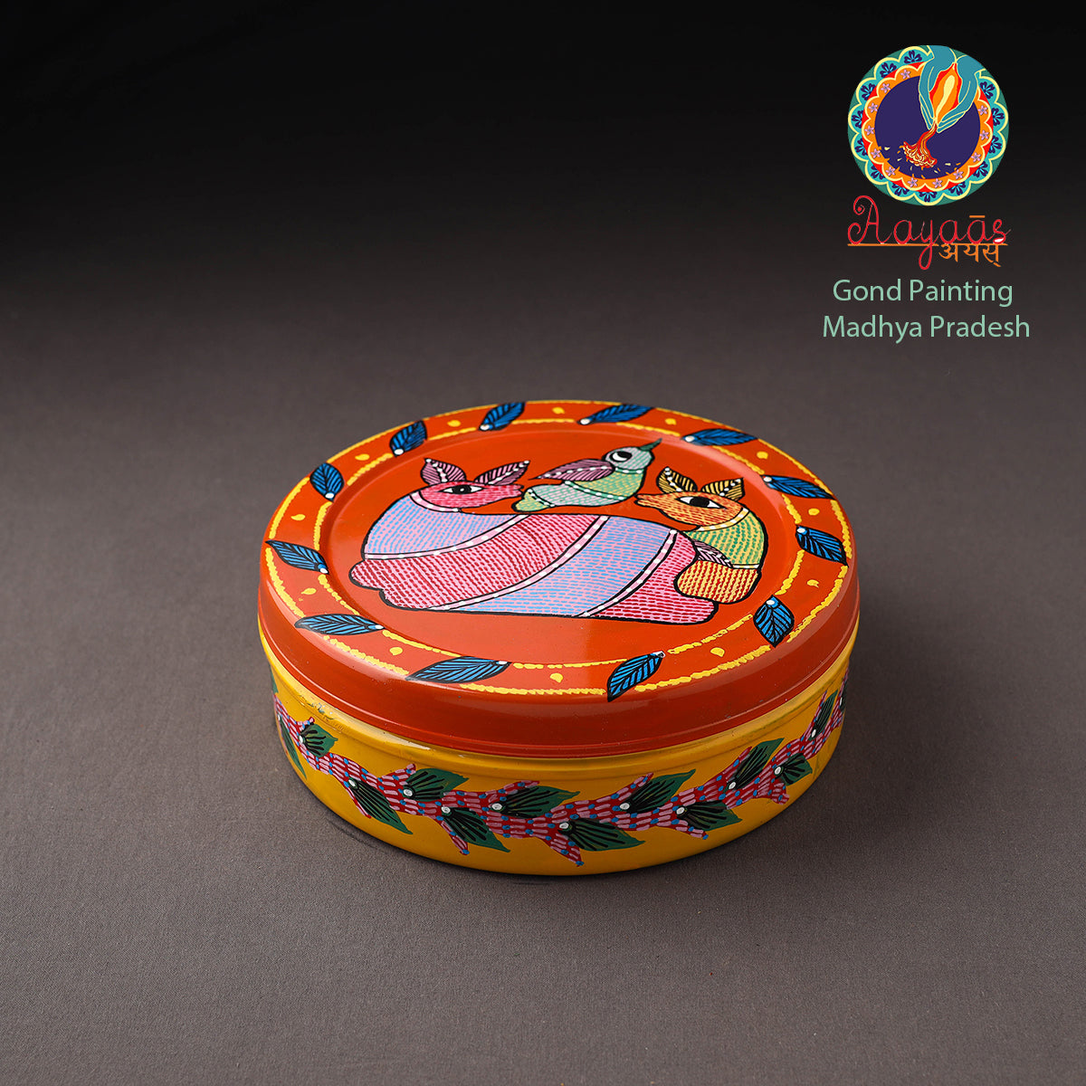 Gond Handpainted Stainless Steel Casserole